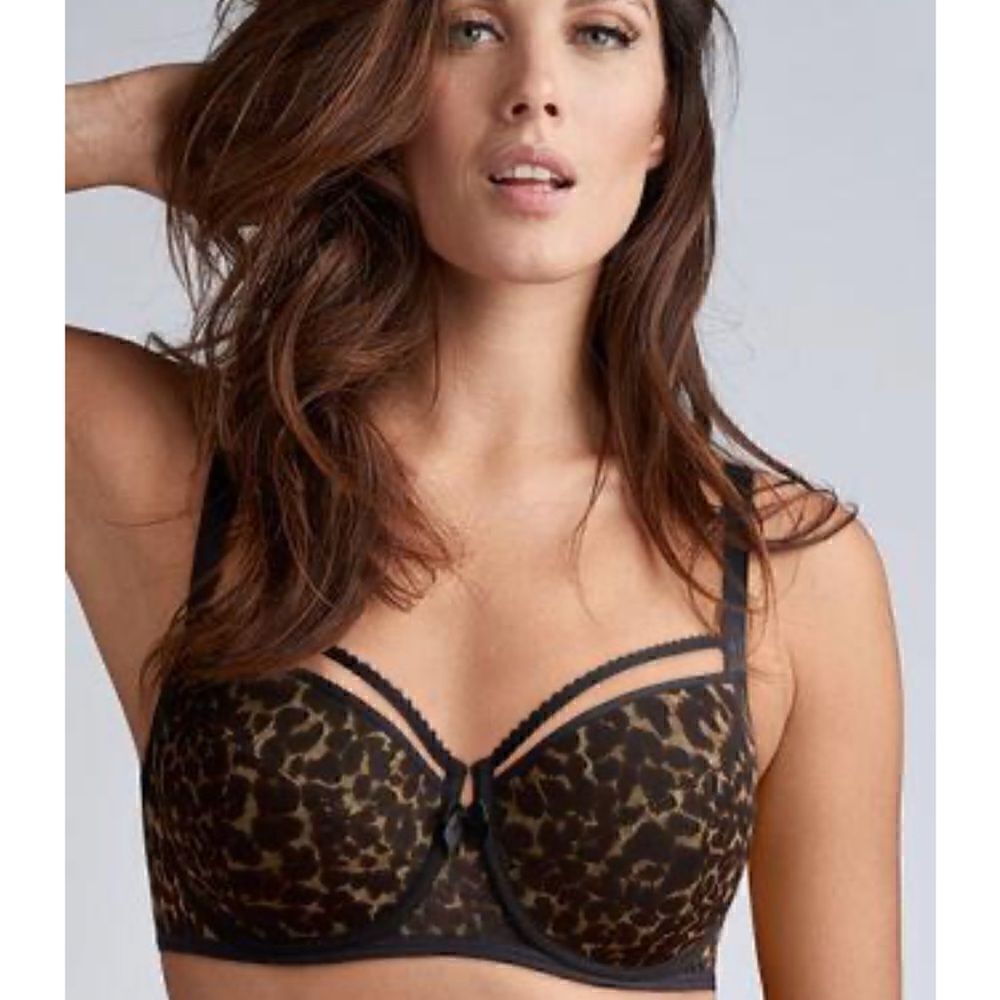 NWT Marlies Dekkers Peekaboo Plunge Bra 351601 Leopard Print